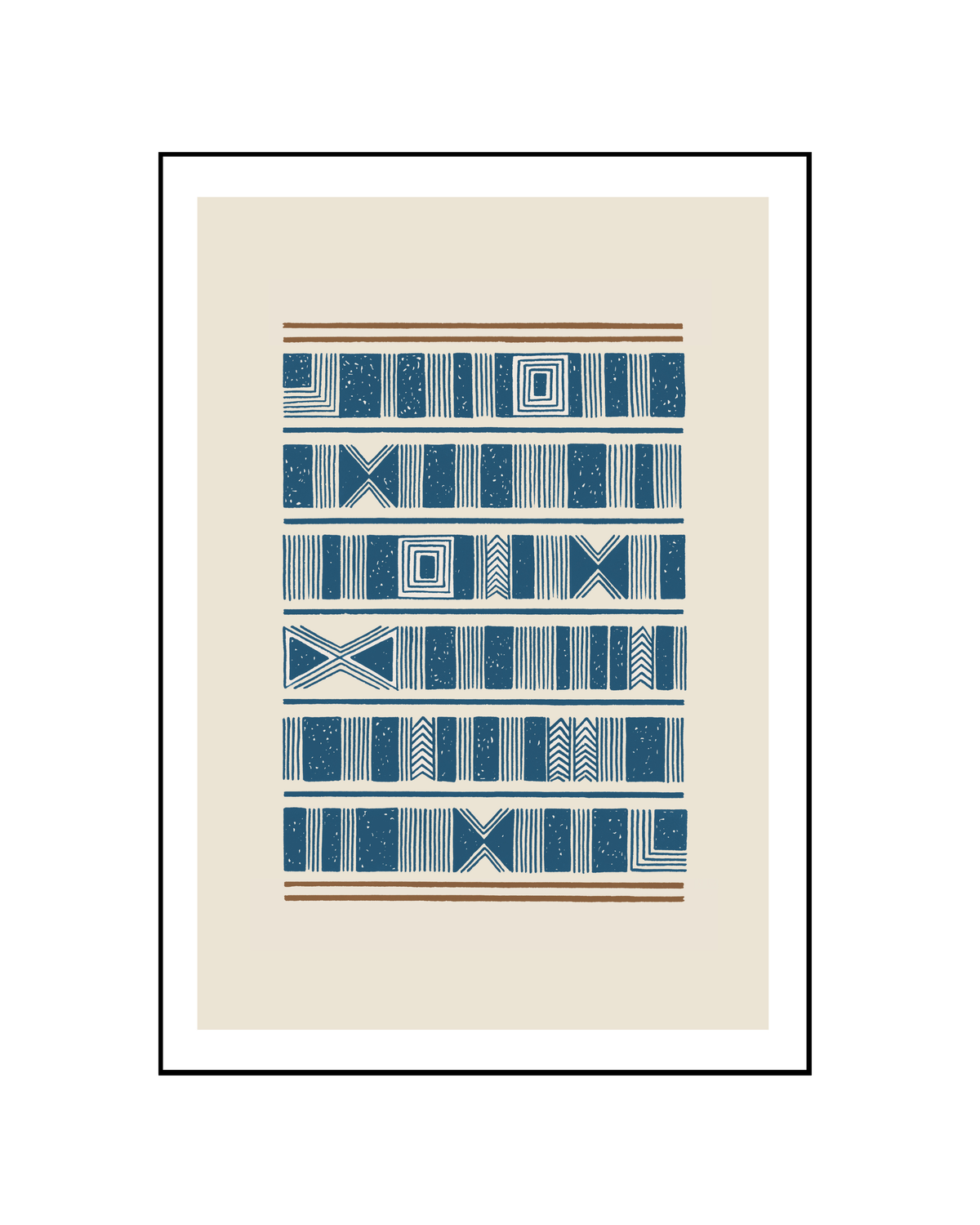 Peacock Blue Print | Geometric I