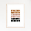 Pink-Black-Brown Geometric