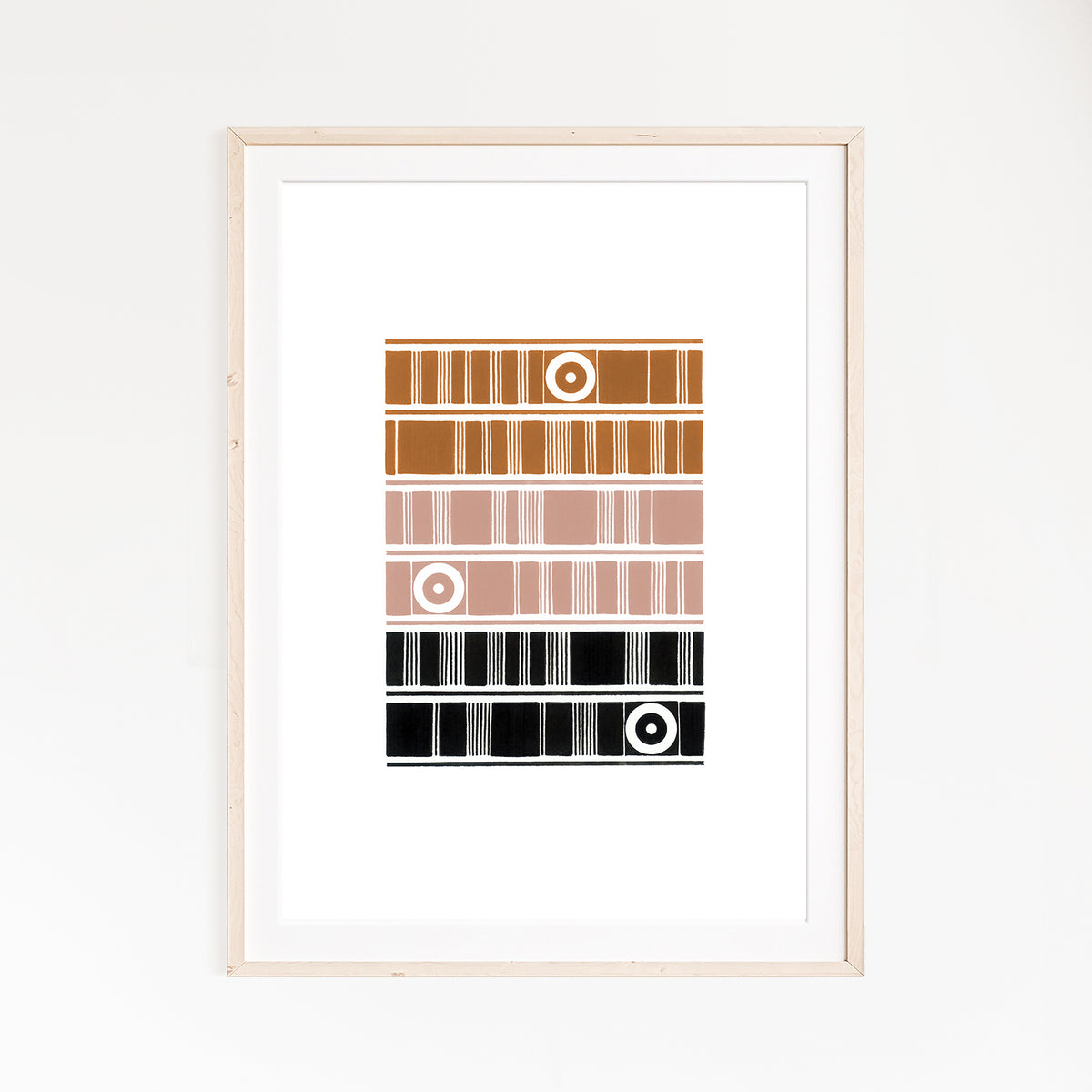 Pink-Black-Brown Geometric